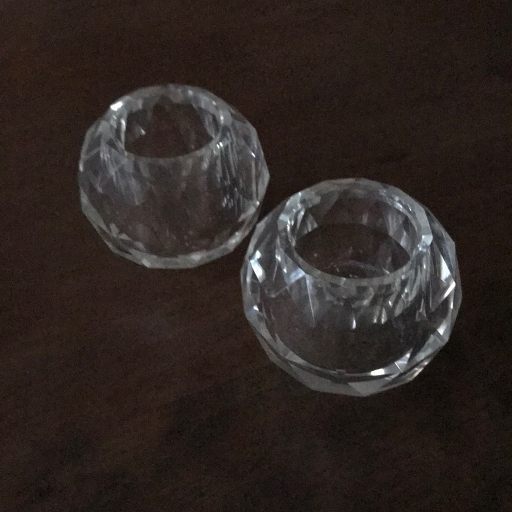 Heavy REAL crystal candleholders